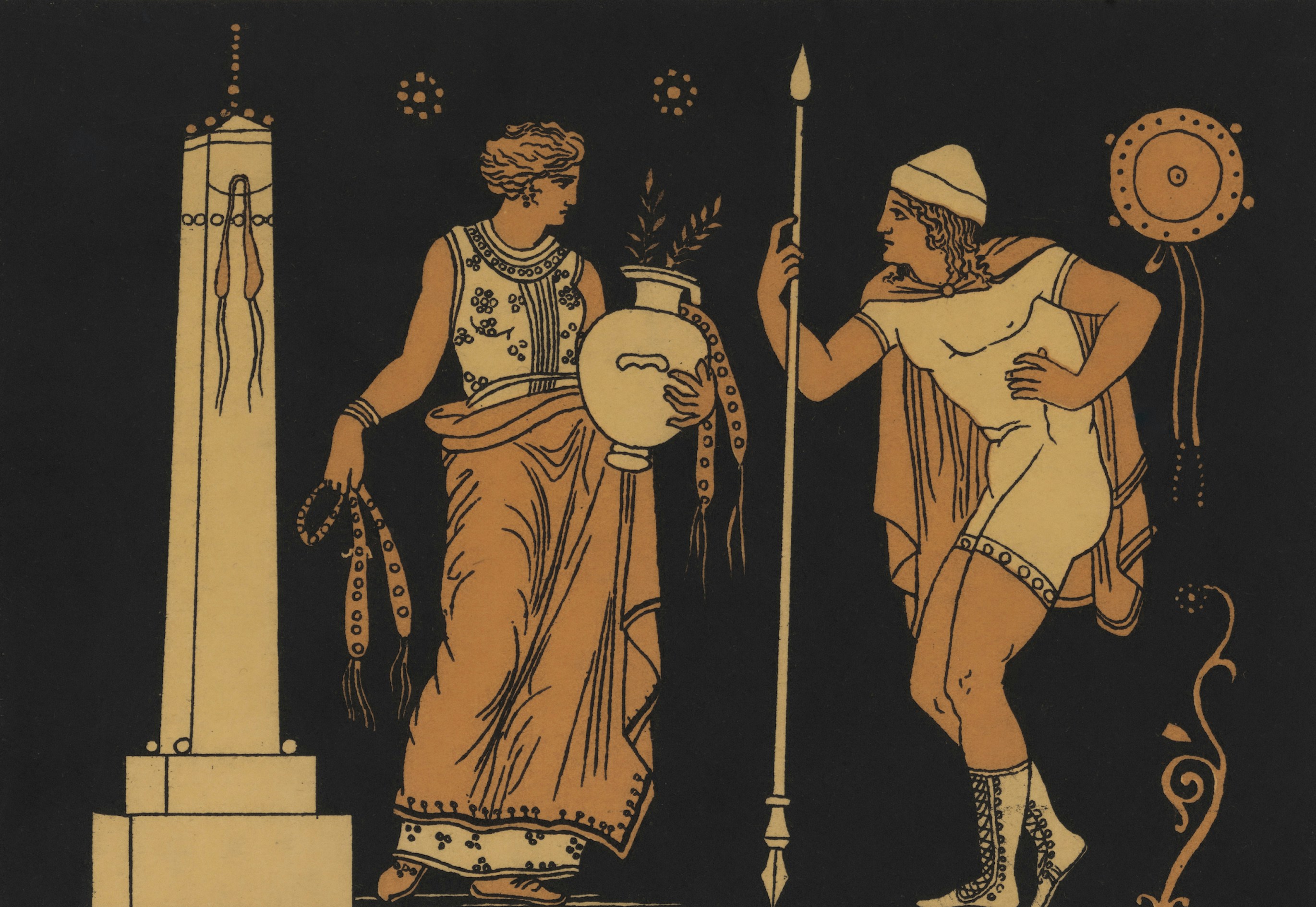 Athena gifting olive tree